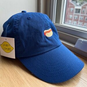 NWT Jenny Lemons embroidered hot dog baseball cap